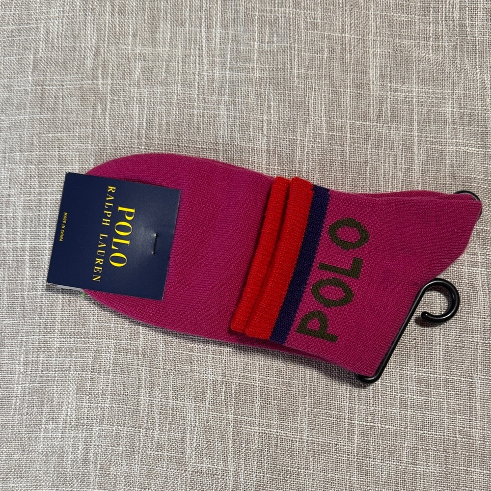 Polo by Ralph Lauren Women's Pink Quarter Ankle Socks 9-11 NWT